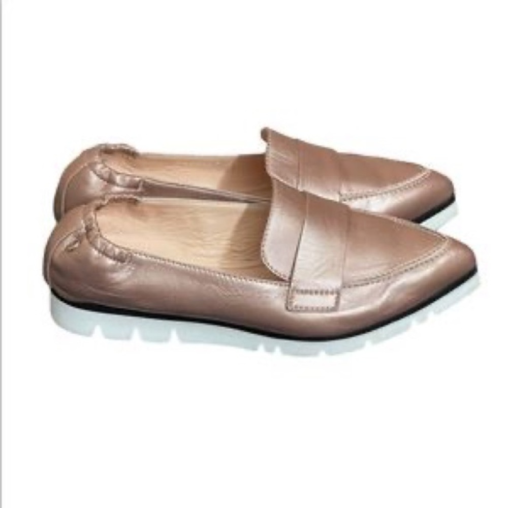 AGL micro pointed toe loafer pink size US 7/ EU 37